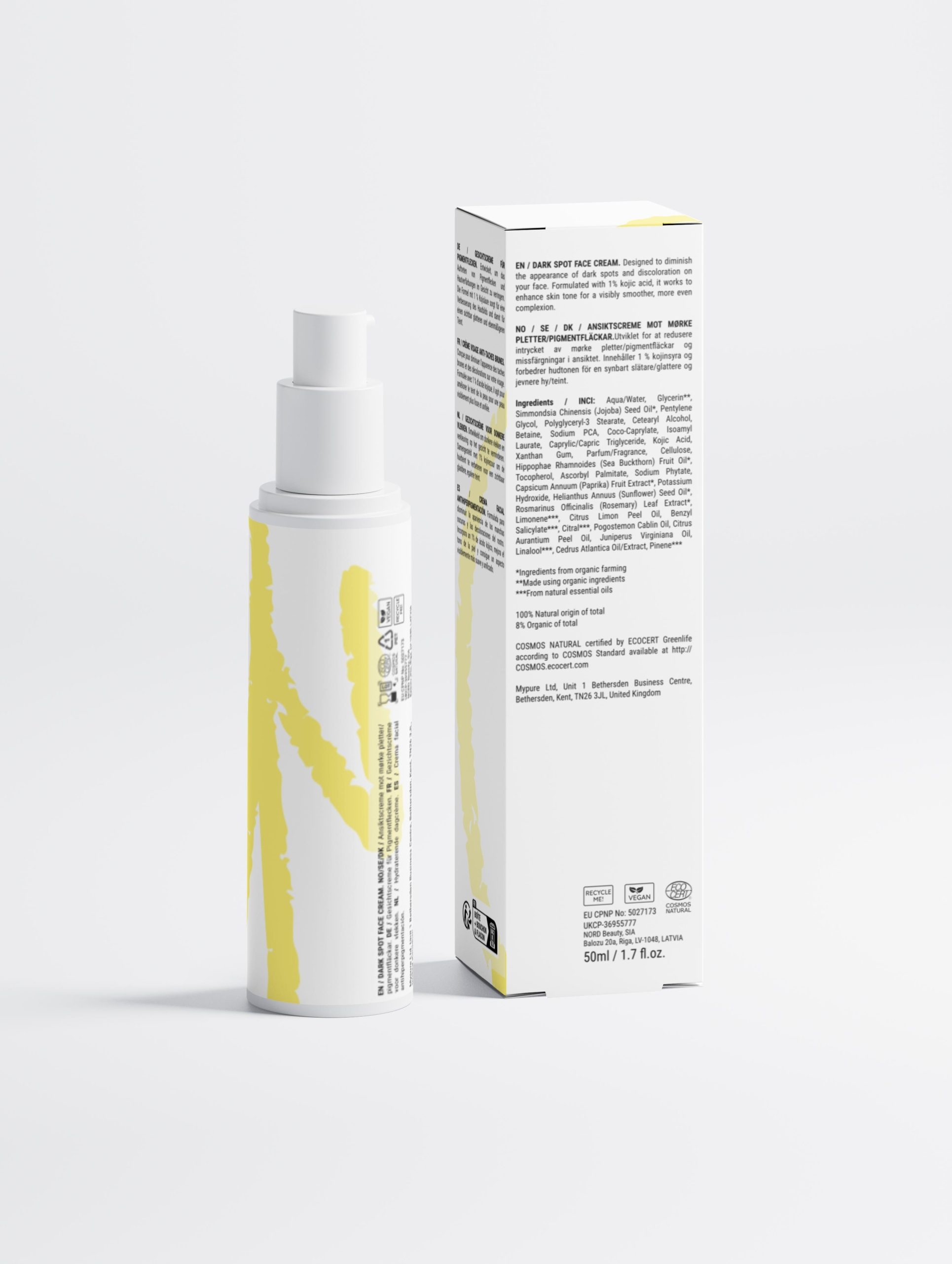 Crème pour le visage anti-taches brunes à l'acide kojique – Image 3