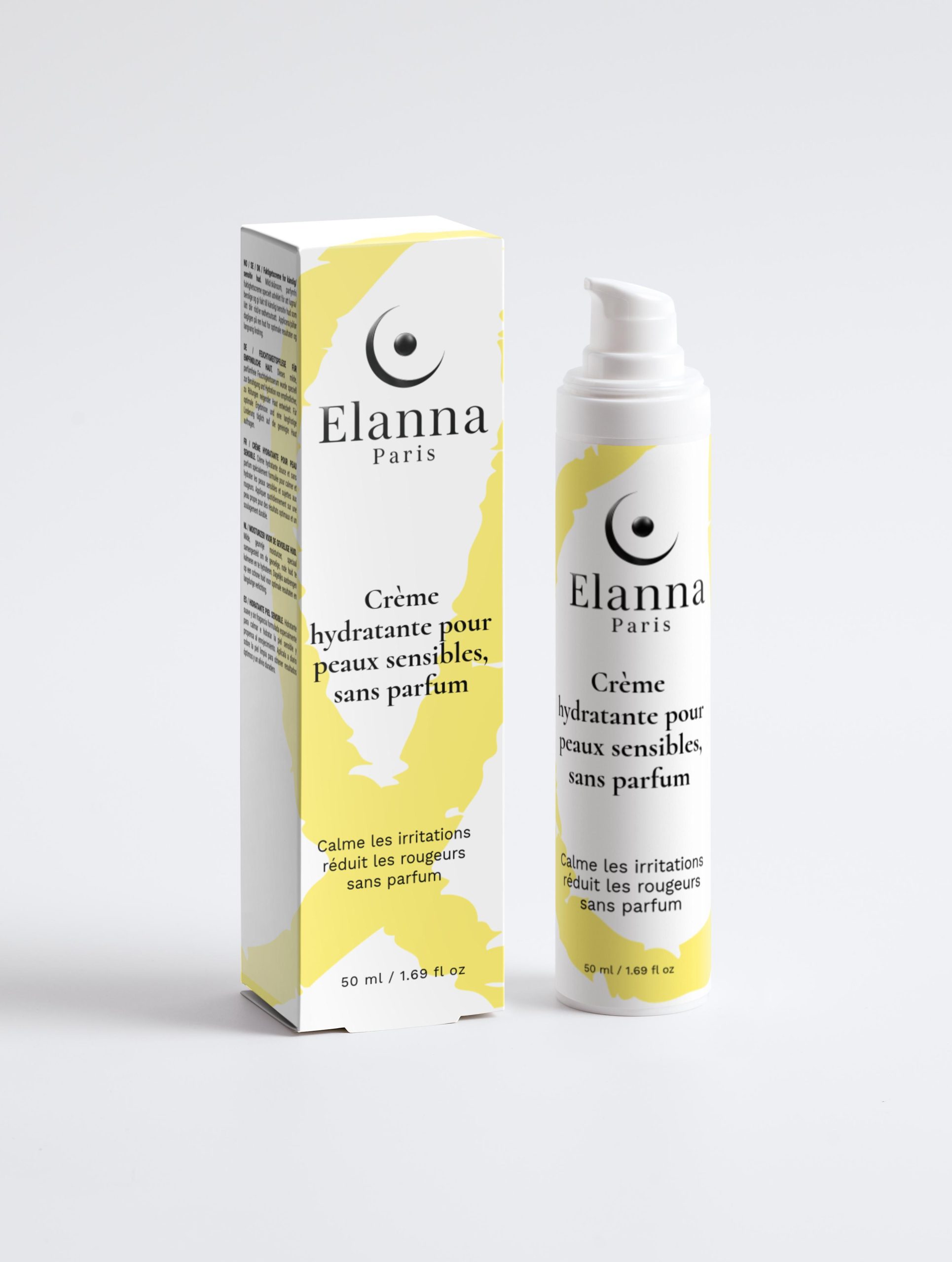 Crème hydratante pour peaux sensibles, sans parfum
